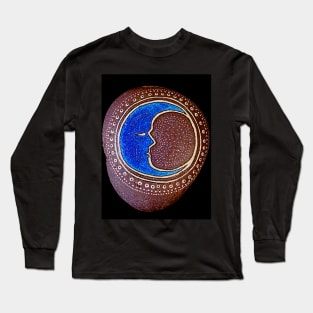 Blue Moon Mediation Rock By Julie Ann Stricklin Long Sleeve T-Shirt